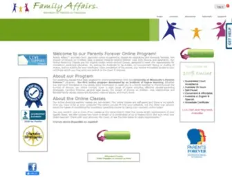 Familyaffairs.org(Online Parenting Courses for Divorcing Families) Screenshot