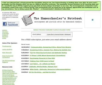 Familyclassroom.net(Free Home School Newsletter The Homeschooler's Notebook) Screenshot