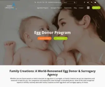 Familycreations.net(Surrogacy Agency) Screenshot
