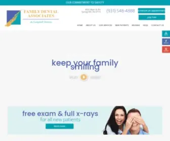 Familydentalcampbellstation.com(Family dental associates of spring hill’s dentist in spring hill) Screenshot