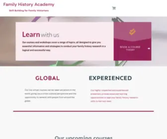 Familyhistoryacademy.com.au(Skill building for family historians) Screenshot