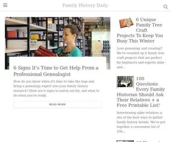 Familyhistorydaily.com(Family History Daily) Screenshot