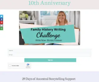 Familyhistorywritingchallenge.com(The Family History Writing Challenge) Screenshot