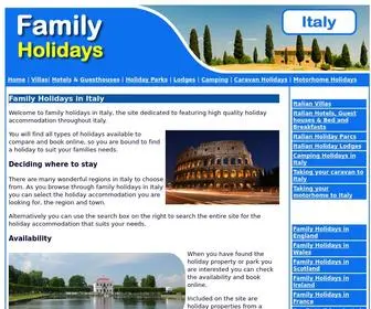 Familyholidays-Italy.com(Holiday in Italy) Screenshot