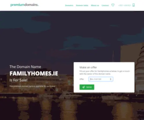 Familyhomes.ie(This premium domain name) Screenshot