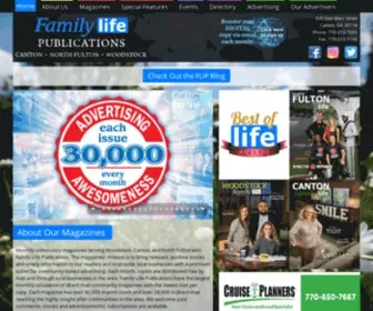 Familylifepublications.com(Community Magazine Advertisement in Woodstock) Screenshot