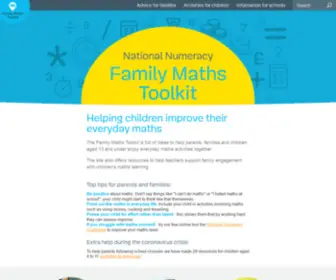 Familymathstoolkit.org.uk(Helping families do maths together) Screenshot