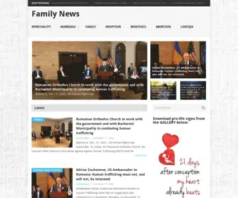 Familynews.ro(Pro-family news from Romania) Screenshot