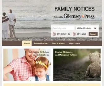Familynotices.gg(Family Notices from the Guernsey Press) Screenshot
