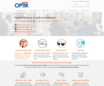 Familyoptik.com(Family Optik es tu óptica en Madrid) Screenshot