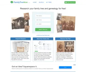 Familytreenow.com(100% Free Genealogy and Family Tree Research) Screenshot