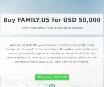 Family.us(Domain name is for sale) Screenshot