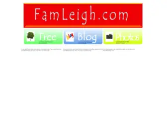 Famleigh.com(Where the Leighs Share) Screenshot