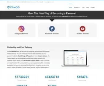Famoid.com(One Website For All Social Media Services) Screenshot