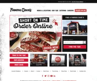 Famousdaves.com(Famous Dave's BBQ Restaurant) Screenshot
