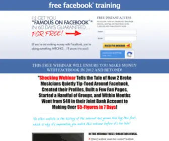 Famousin60Days.com(Free FaceBook Training To Become Famous In 60 Days) Screenshot