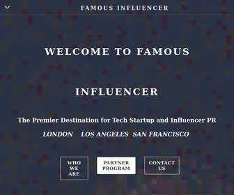 Famousinfluencer.com(Famous influencer) Screenshot