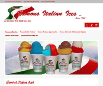 Famousitalianices.com(Philadelphia's Famous Italian Ices) Screenshot