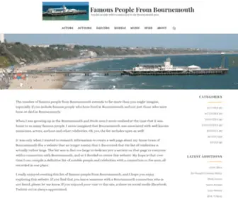 Famouspeoplefrombournemouth.com(Famous People From Bournemouth) Screenshot