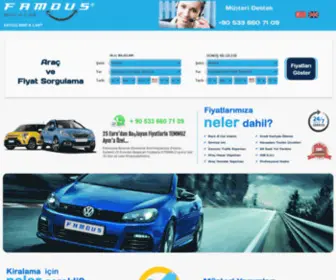 Famousrentacar.com(Famous Rent A Car Antalya) Screenshot