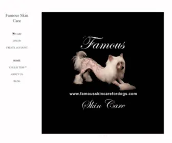 Famousskincarefordogs.com(Famous Skin Care for dogs) Screenshot