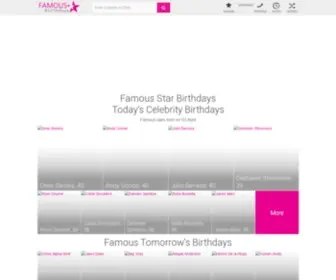 Famousstarbirthdays.com(Famous Birthdays) Screenshot