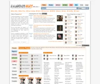 Famouswhy.com(Famous Who ... Famous Why ... Famous When) Screenshot