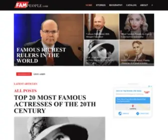 Fampeople.com(Interesting stories about famous people) Screenshot