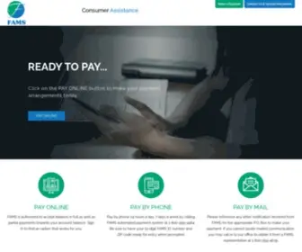 Famspayonline.net(FAMS Consumer Payment Portal) Screenshot