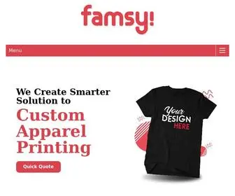 Famsy.asia(Malaysia's Leading Custom Apparel Printing Manufacturer) Screenshot