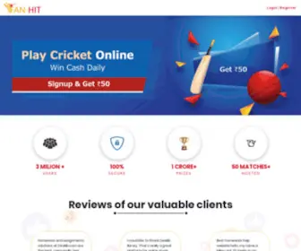 Fan-Hit.com(Play Real Fantasy Cricket & Football Games Online) Screenshot