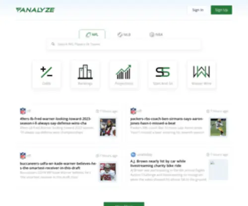 Fanalyze.com(Fanalyze) Screenshot