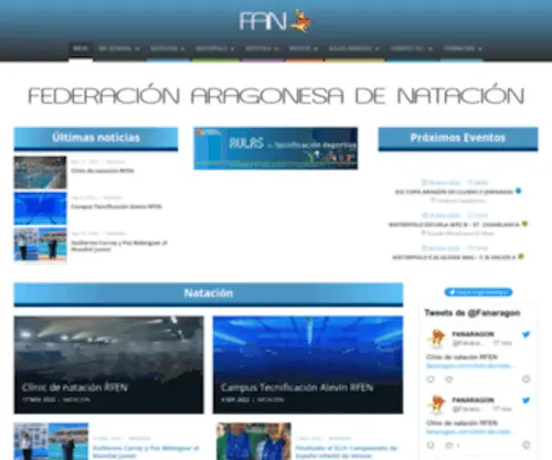 Fanaragon.com(Federación Aragonesa de Natación) Screenshot
