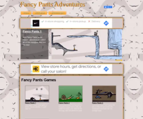 Fancy-Pants-Games.com(Fancy Pants Games) Screenshot