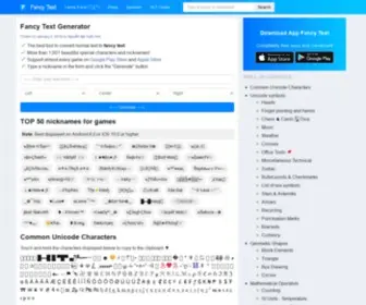 Fancytextfont.com(Fancy Text Generator) Screenshot