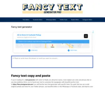 Fancytextgenerator.pro(Fancy Text Generator) Screenshot