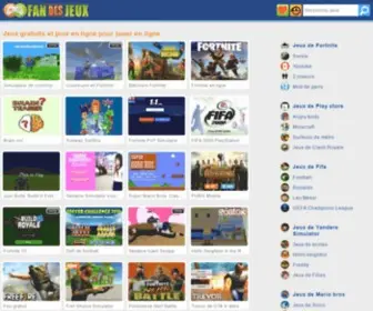 Fandesjeux.com(Jeux gratuits et jeux en ligne pour jouer en ligne) Screenshot