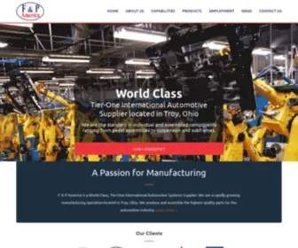 Fandp.com(F&P America Mfg) Screenshot