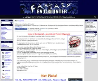 Fanen.com(Rollenspiele, Brettspiele, Kosims, Kartenspiele, Miniaturen und Tabletops und mehr im Fantasy En'Counter) Screenshot