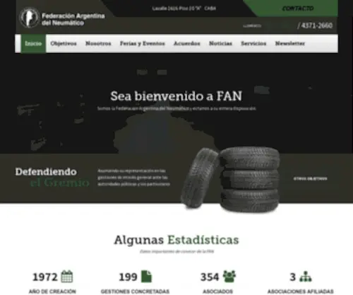 Faneumatico.org.ar(Sitio web de la Federación Argentina del Neumático) Screenshot