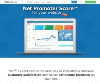 Fanexam.com(Net Promoter Score for your website and SaaS. NPS by FanExam) Screenshot