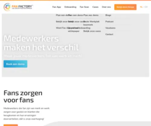 Fanfactory.nl(Fan Factory) Screenshot