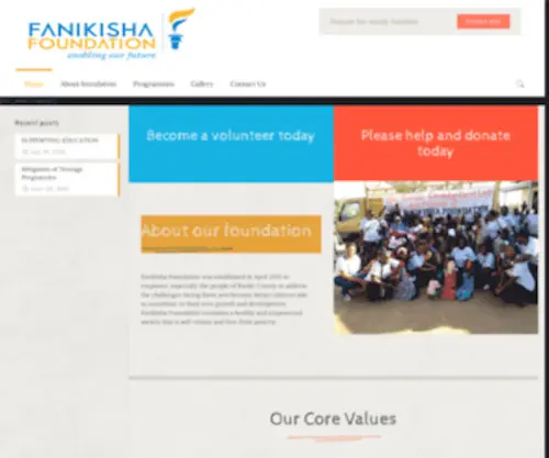 Fanikishafoundation.org(BeCharity2) Screenshot