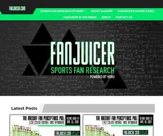 Fanjuicer.com(Sports Fan Research) Screenshot