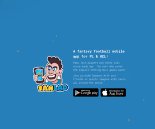 Fanlad.com(Fantasy football mobile app for lads) Screenshot