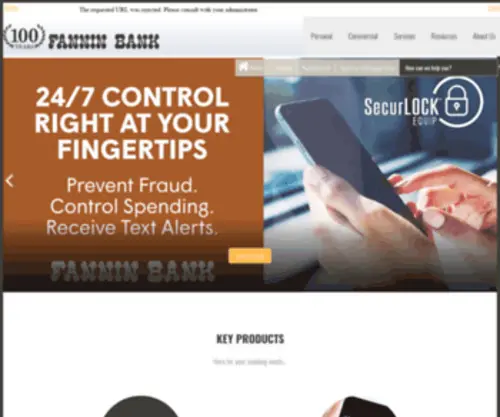 Fanninbank.com(Fannin Bank) Screenshot