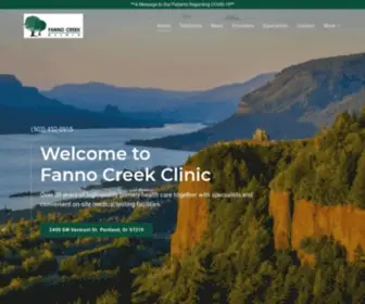 Fannocreek.com(Fanno Creek Clinic) Screenshot