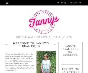 Fannysrealfood.com(Fanny's Real Food) Screenshot