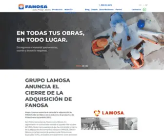 Fanosa.com(Poliestireno, Bovedilla, Caseton, Aispanel, Frigolit, Hielo Seco) Screenshot