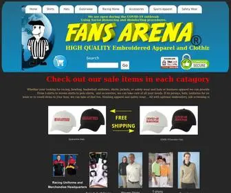 Fansarena.com(Fans Arena Embroidered Apparel and Clothing) Screenshot